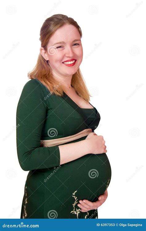 Femme Enceinte Image Stock Image Du Isolement Anticipation 6397353