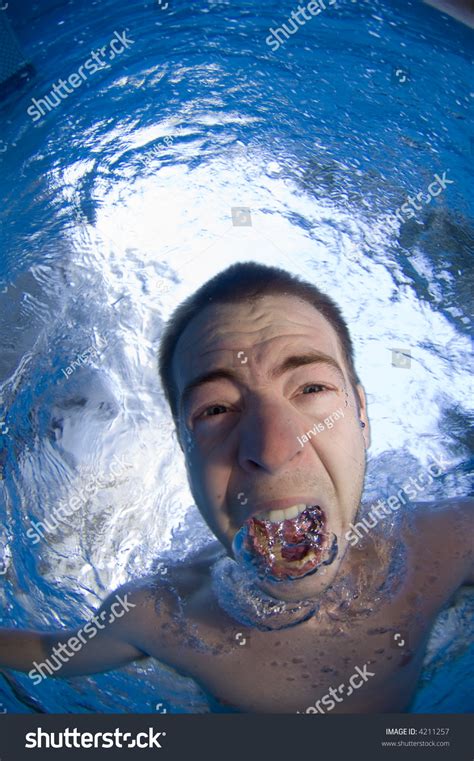 Male Model Screaming Underwater Stock Photo 4211257 Shutterstock