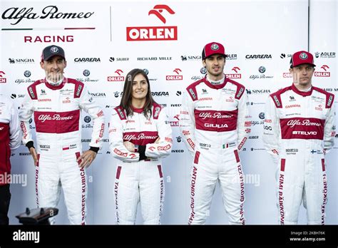 Alfa Romeo Racing C Presentation With Robert Kubica Tatiana Calderon