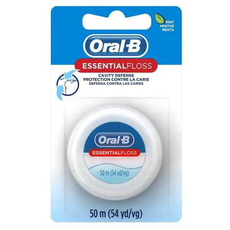 Oral B Essential Floss Waxed Mint 54 Yards 50 Meters Pack Of 2 Health