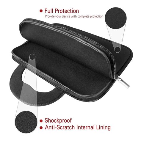 Insten Shockproof Sleeve Pouch Double Zipper Carry Bag Protective Soft Case Cover For 10