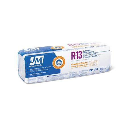 Johns Manville Comforttherm R 13 Fiberglass Batt Insulation With Sound