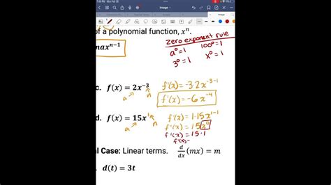 Lesson 102 Differentiating Polynomials With The Power Rule Youtube