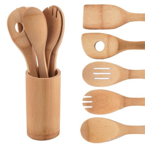 Premium Organic Bamboo Kitchen Utensil Set