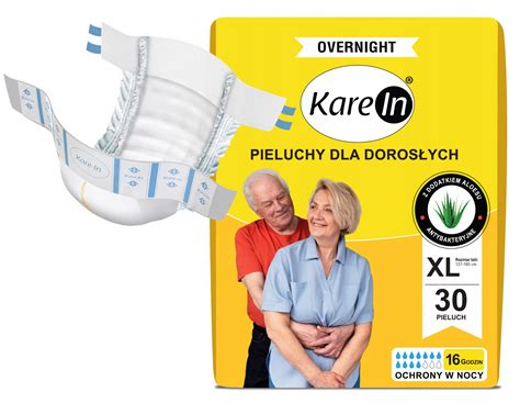 PIELUCHY PAMPERSY DLA DOROSŁYCH KAREIN OVERNIGHT XL 30 SZTUK