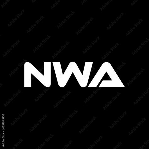 Nwa Letter Logo Design With White Background In Illustrator Vector