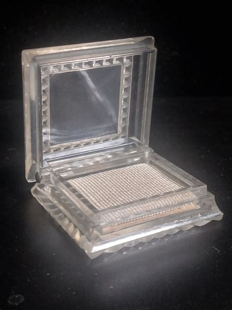 Vintage Clear Plastic Art Deco Jewelry Box - Gem