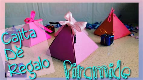 Caja De Regalo En Forma De Pirámide Manualidades Cajaderegalo