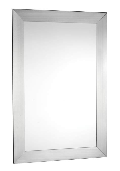 Croydex Parkgate Rectangular Mirror With Brushed Stainless Steel Frame 920 X 610mm