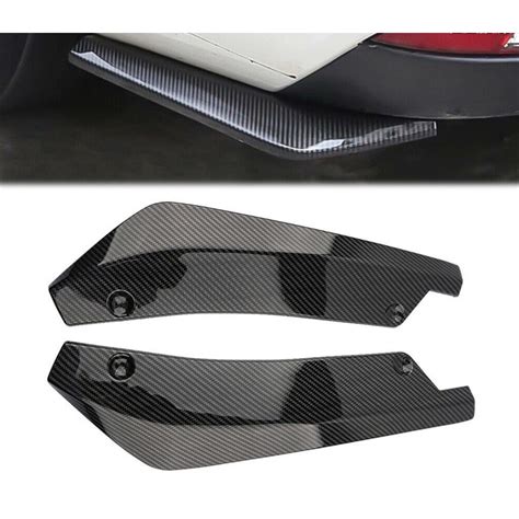 2pcs Car Rear Bumper Spoiler Canard Anti Crash Diffuser Angle Splitter