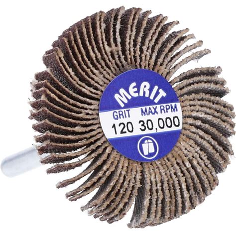 Merit Abrasives Mounted Flap Wheel Dia Face Width