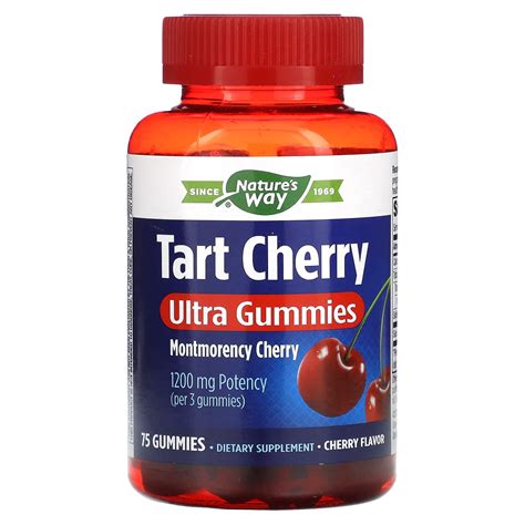 Nature S Way Tart Cherry Ultra Gummies Cherry Mg Gummies