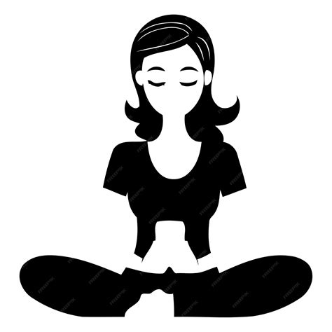 Premium Vector Woman Meditating In Lotus Position Vector Illustration