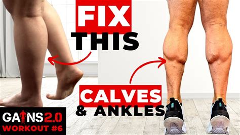 CALVES SEPARATION WORKOUT | Fix your cankles at home | Gains 2.0 ...