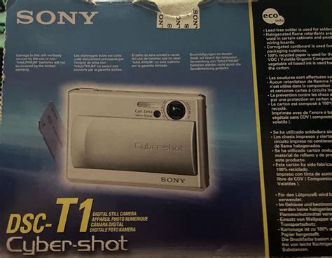 Sony Cybershot Camera Dsc T1 In Original Box Full Accessory Pack