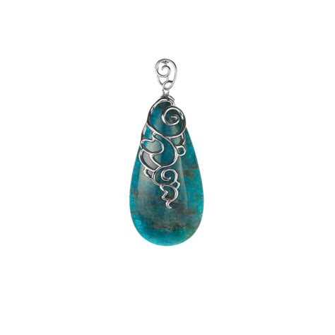 Cts Neon Apatite Sterling Silver Pendant Gemporia