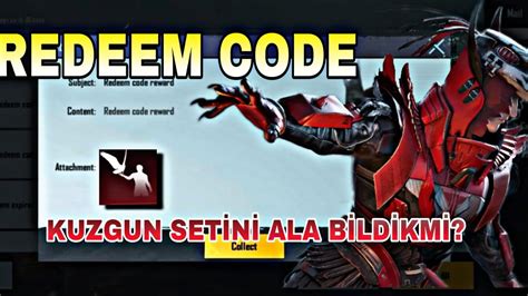 YENİ REDEEM CODE 2022 PUBG MOBİLE KUZGUN SETİN DENEDİK ALA BİLDİKMİ