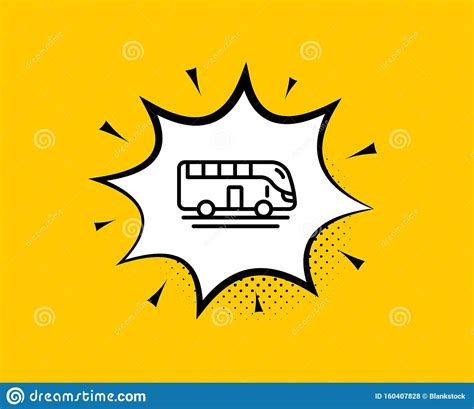 Bus Tour Transport Line Icon Transportation Vehicle Sign Vector Stock