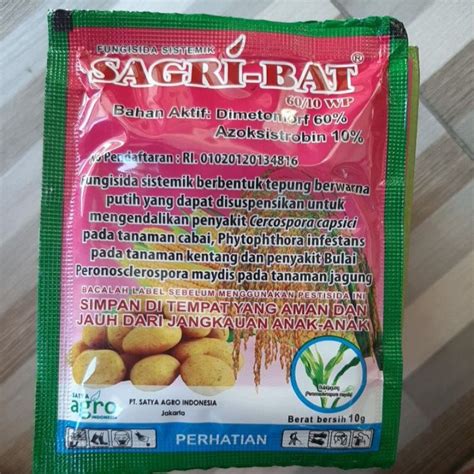 Jual Fungisida Sistemik Sagri Bat Sagribat Wp Bahan Aktif