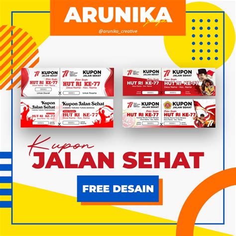 Jual Kupon Jalan Sehat Agustusan Takbir Keliling Custom Buku Free