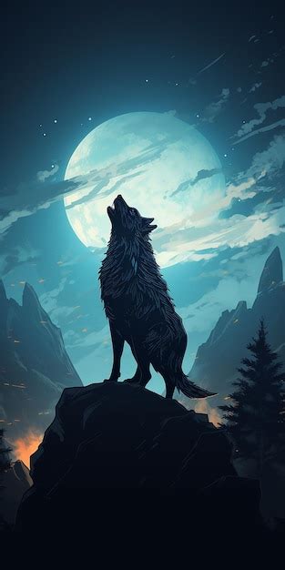 Premium Photo | Wolf howling at the moon 4k wallpaper