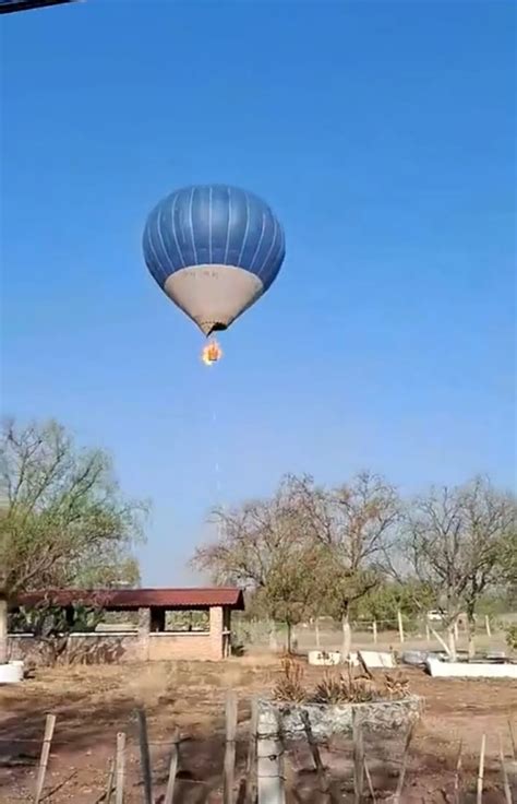 Así fue el momento en el que globo aerostático se incendia en