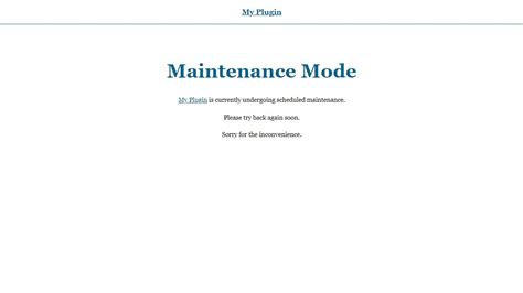 How To Enable Maintenance Mode In Wordpress Youtube