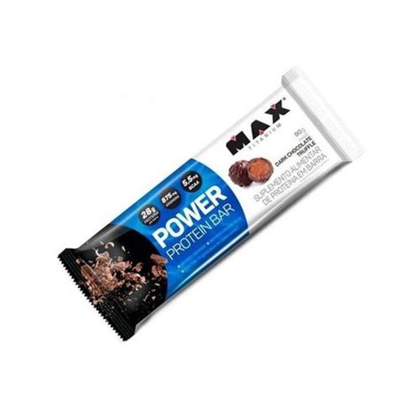 Barra Proteica Max Titanium Power Protein Bar Dark Chocolate Truffle 90g