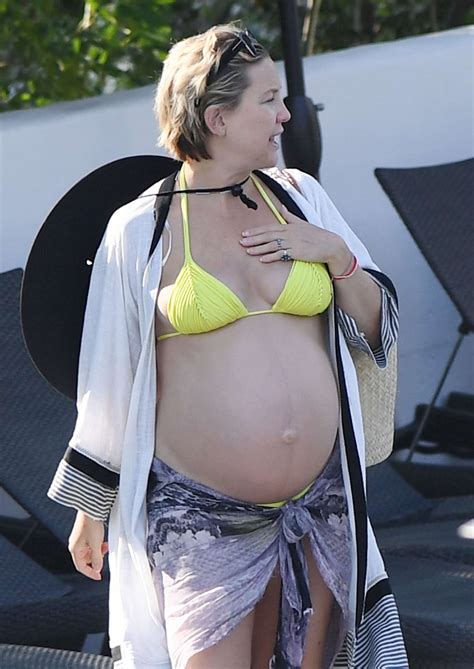 Kate Hudson In Yellow Bikini At The Pool In Ojai Gotceleb