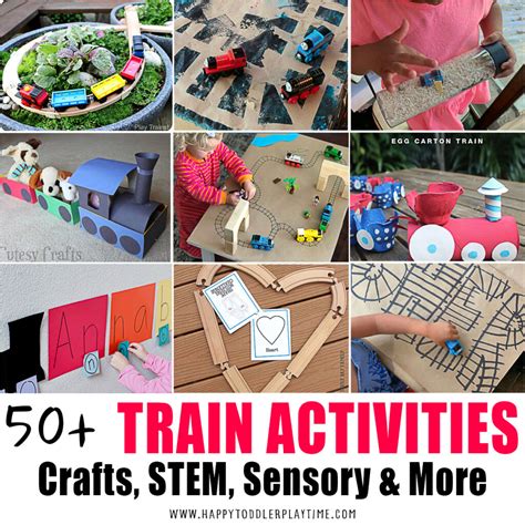 50+ Train Activities & Crafts - Happy Toddler Playtime