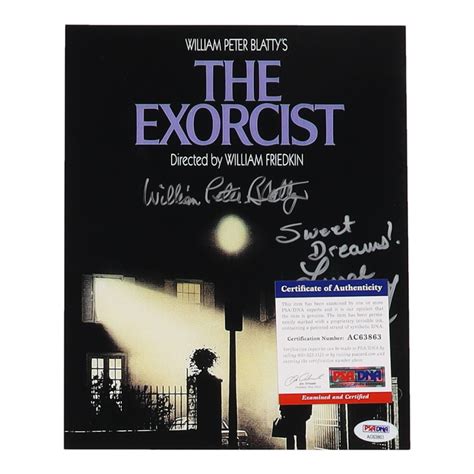 William Peter Blatty Linda Blair Signed The Exorcist X Photo