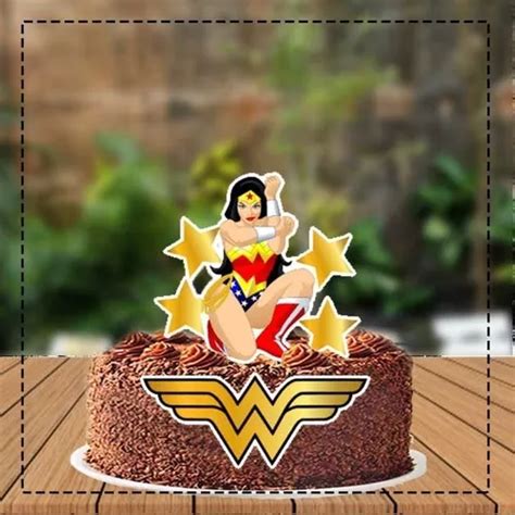 Topo De Bolo Topper Mulher Maravilha Wonder Woman