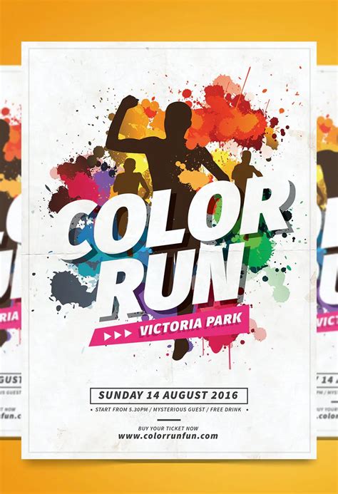 Color Run Flyer Design Flyer Design Flyer Design Templates Flyer