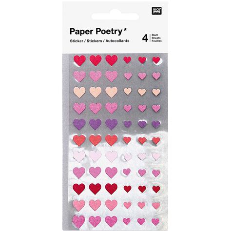 Paper Poetry Sticker Herzen St Ck