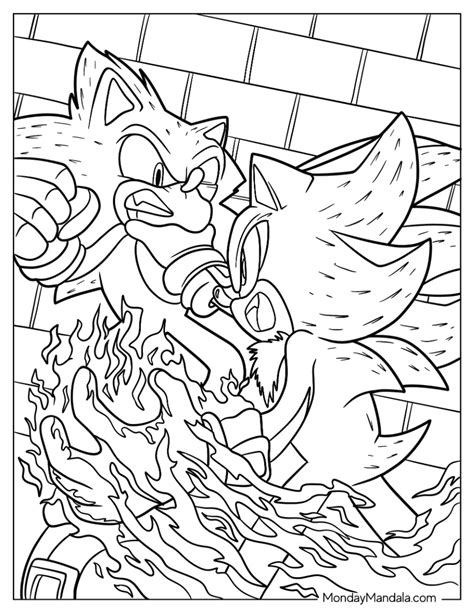 Shadow Sonic Coloring Pages Free Pdf Printables Off