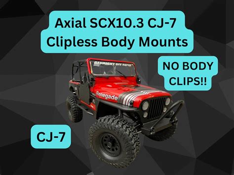 Axial SCX10.3 CJ-7 Clipless Body Latch System - Etsy