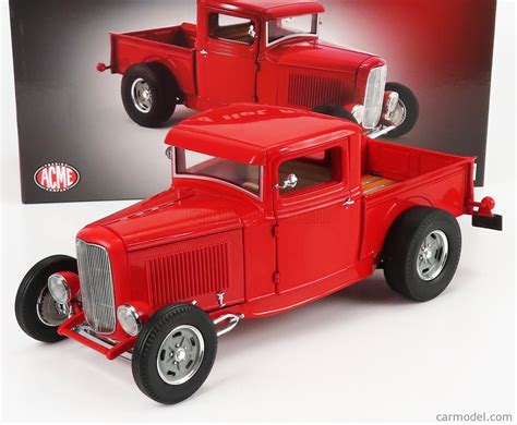 ACME-MODELS A1804100 Scale 1/18 | FORD USA PICK-UP HOT ROD TRUCK 1932 RED