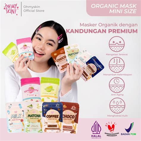 Jual Nuz Oh My Skin Masker Wajah Face Mask Organic Mask Masker