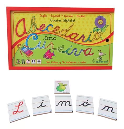 Abecedario En Caja Letra Cursiva Juego Did Ctico Aprendizaje