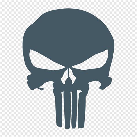 Punisher Sticker Decal Car Marvel Comics Skull Logo Silhouette Png