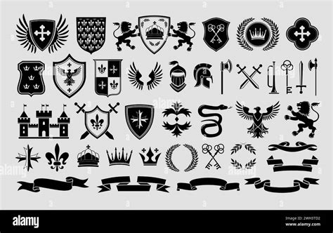 Escudos Medievales Imágenes De Stock En Blanco Y Negro Alamy