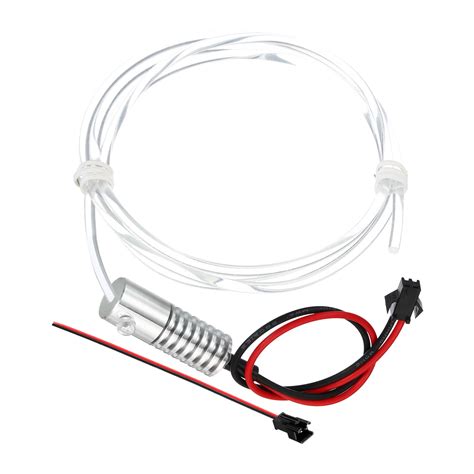 Uxcell Mm M Pmma Side Glow Fiber Optic Cable Kit With Led Aluminum