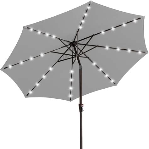 Snapklik Jearey Upgrade Ft Led Lighted Patio Umbrella Solar