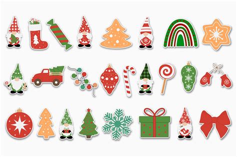 Gnomes Stickers. Christmas Stickers. Stickers Printable PNG By IrinaShishkova | TheHungryJPEG