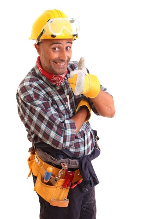 Happy Construction Worker Male Person Photo Background And Picture For Free Download - Pngtree