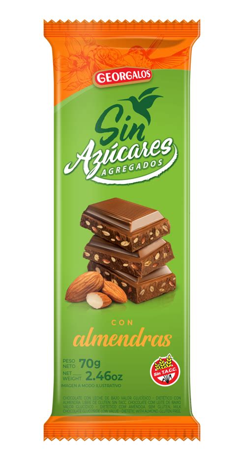 Georgalos Sin Az Cares Chocolate Con Almendras X Grs Sku