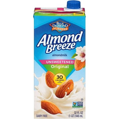 Almond Breeze Unsweetened Original Almond Milk 32 Fl Oz