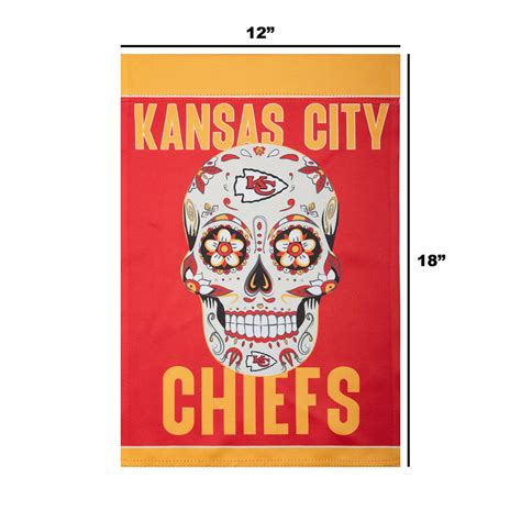 Kansas City Chiefs NFL Day Of The Dead Garden Flag