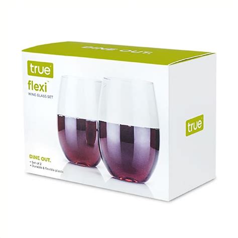 True Flexi Dine Out 8 Oz Clear Plastic Wine Glass Pack Of 6 Wine Glass Plastic Wine Glass