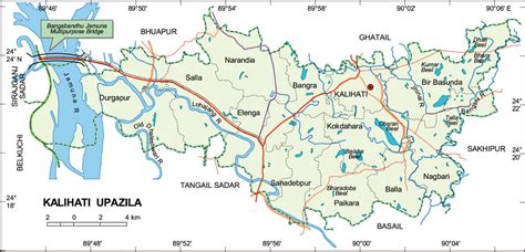 Maps Of Bangladesh Political Map Of Kalihati Upazila Tangail District